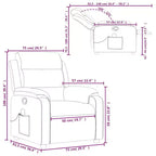 vidaXL Fauteuil de massage inclinable Tissu gris clair