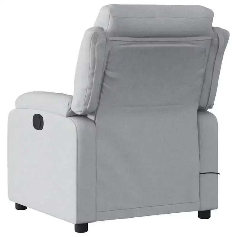 vidaXL Fauteuil de massage inclinable Tissu gris clair