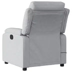 vidaXL Fauteuil de massage inclinable Tissu gris clair