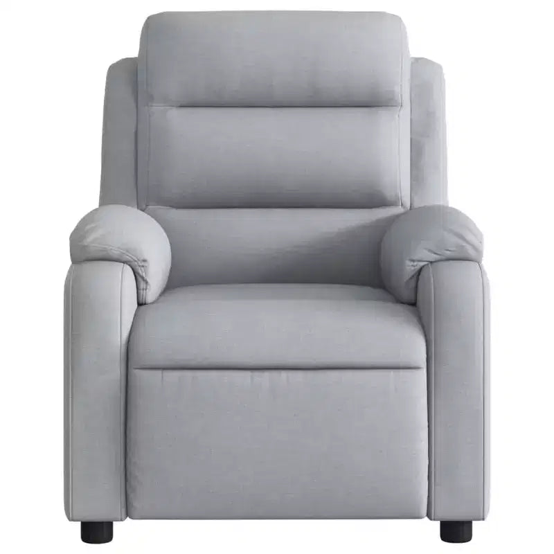vidaXL Fauteuil de massage inclinable Tissu gris clair