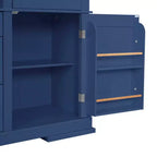 Grand garde-manger sur pied de 160 cm, meuble à micro-ondes avec tiroirs, étagères réglables pour cuisine ou salle à manger-Panipeachy