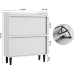 Meuble à chaussures autoportant de 120 cm avec 4 portes basculantes, étagère réglable, organisateur de rangement en bois caché pour entrée, couloir