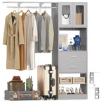 Système de rangement Besiost 20-60 avec porte d'armoire Visualize et tiroirs en bois