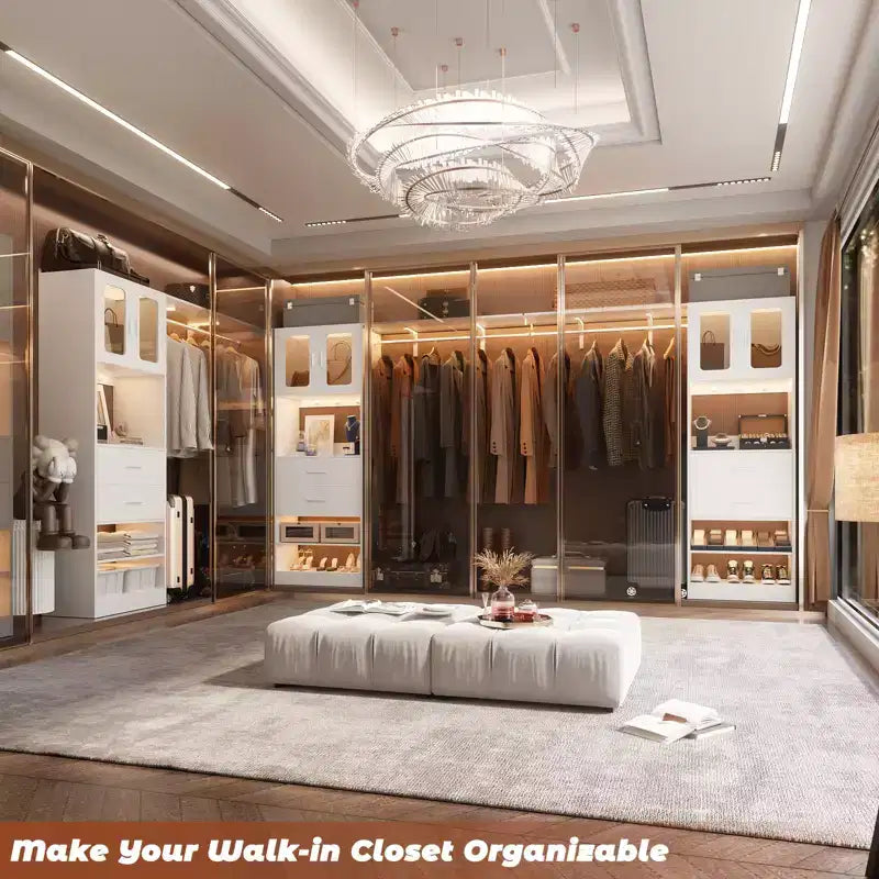 Système de rangement Besiost 20-60 avec porte d'armoire Visualize et tiroirs en bois