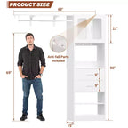 Système de rangement Besiost 20-60 avec porte d'armoire Visualize et tiroirs en bois