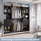 Système de rangement Besiost 20-60 avec porte d'armoire Visualize et tiroirs en bois