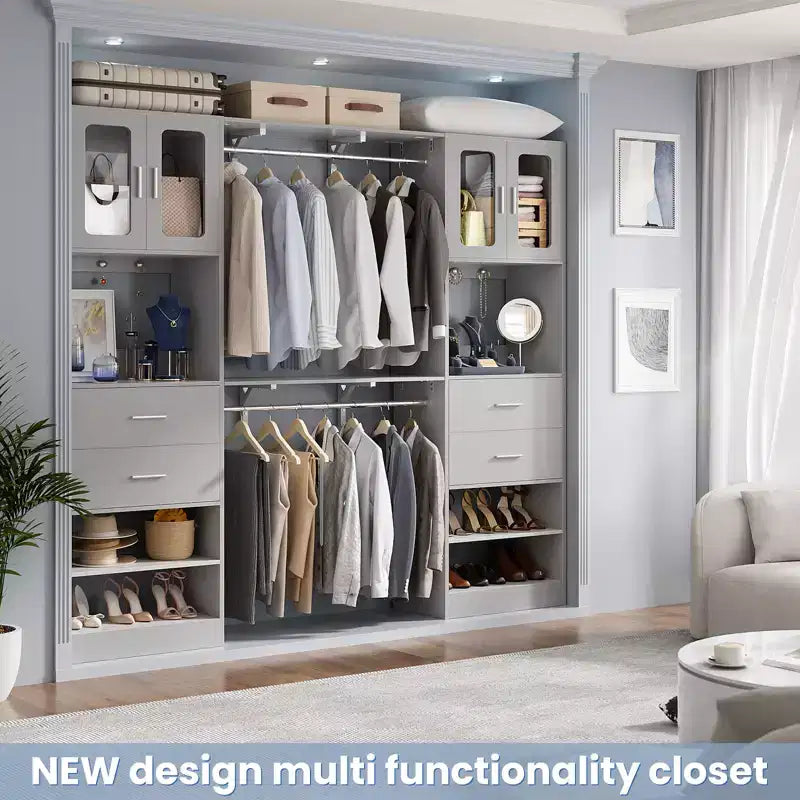 Système de rangement Besiost 20-60 avec porte d'armoire Visualize et tiroirs en bois
