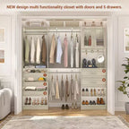 Besiost 80-120 Closet System with Door and Wooden Drawers