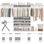 Besiost Ensemble de deux armoires 80-120W avec porte et tiroirs en bois
