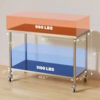 Table de travail en acier inoxydable 48x24x35, table de préparation robuste NSF avec étagère inférieure réglable