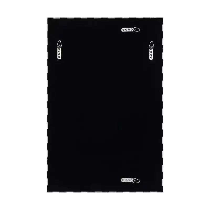TEHOME livra Miroir mural rectangulaire décoratif en marbre avec motif damier noir et blanc audacieux 20 x 30'', parfait pour la salle de bain, l'entrée