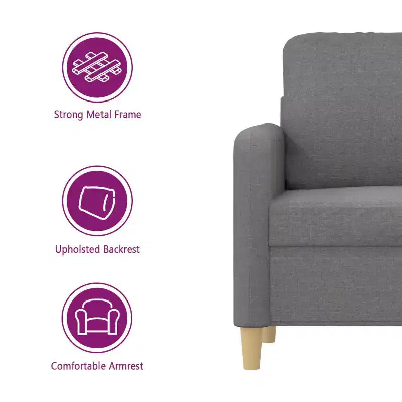 vidaXL Chaise de salon Fauteuil d'appoint rembourré avec accoudoirs en tissu