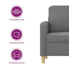 vidaXL Chaise de salon Fauteuil d'appoint rembourré avec accoudoirs en tissu