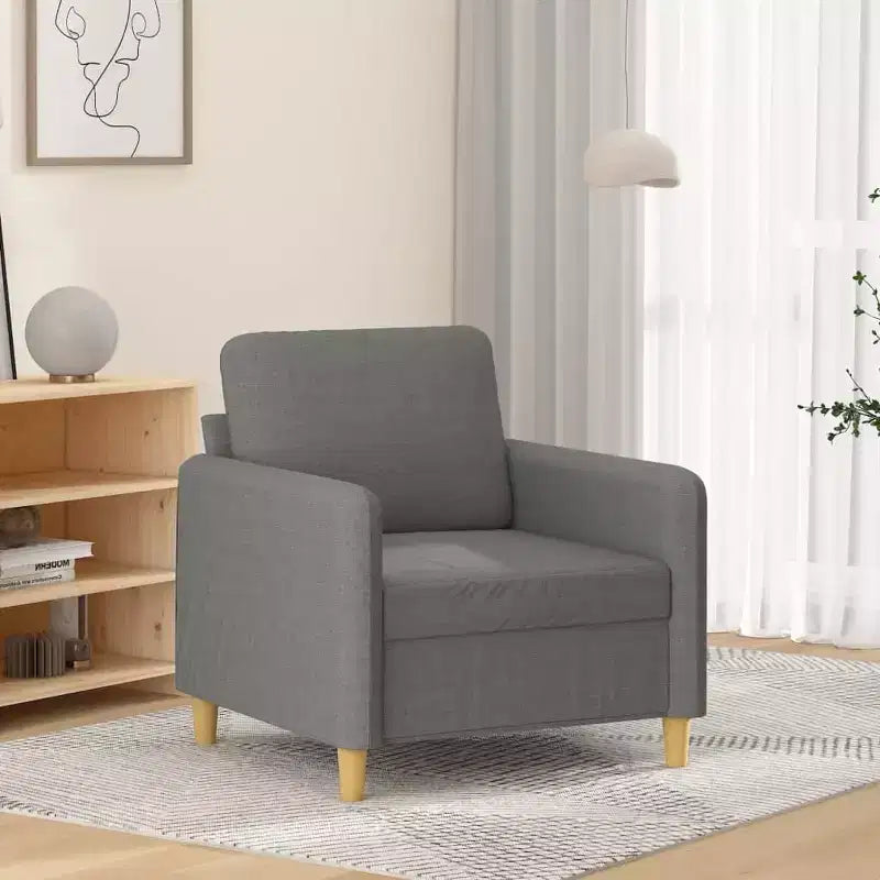 vidaXL Chaise de salon Fauteuil d'appoint rembourré avec accoudoirs en tissu