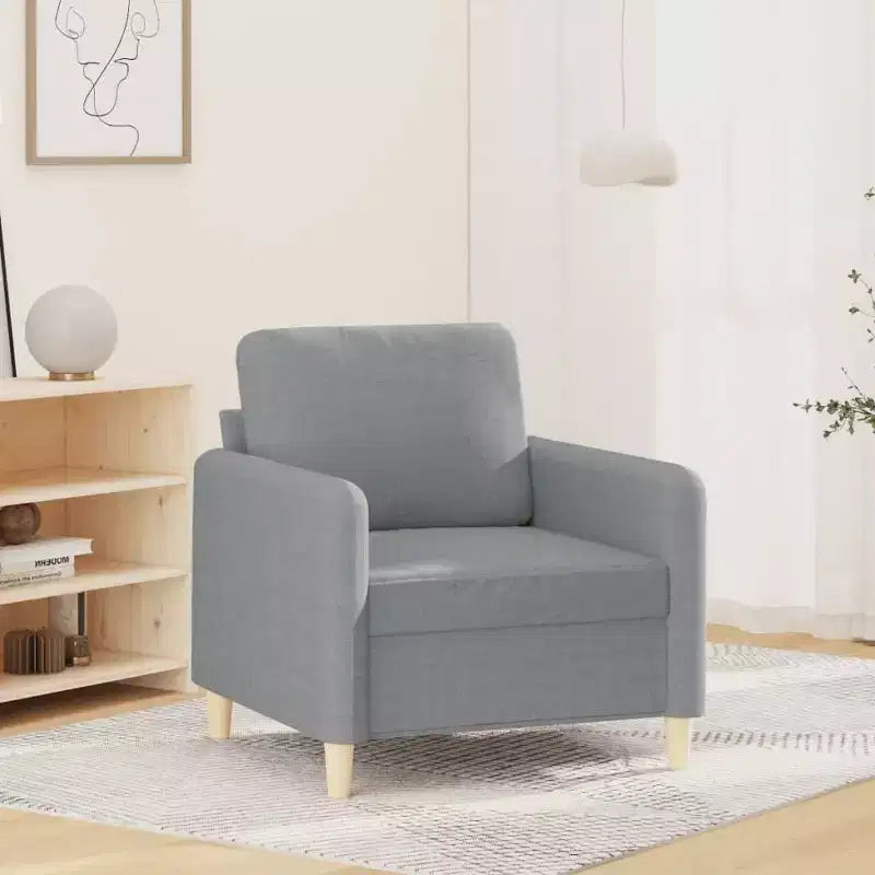 vidaXL Chaise de salon Fauteuil d'appoint rembourré avec accoudoirs en tissu