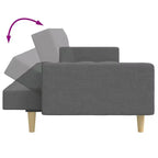 vidaXL Canapé-lit 2 places avec repose-pieds Meubles Maison Salon Tissu