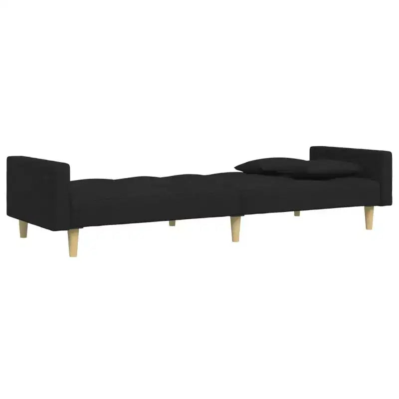 vidaXL Canapé-lit 2 places avec repose-pieds Meubles Maison Salon Tissu