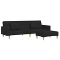 vidaXL Canapé-lit 2 places avec repose-pieds Meubles Maison Salon Tissu