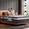 King Size Memory Foam Mattress, 14inch Gel Memory Foam Mattress, Breathable Mattress in a Box, Certified Safe Foams & Fabric