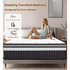 Matelas King Size en Mousse à Mémoire de Forme, Matelas en Mousse à Mémoire de Forme Gel 35,5 cm, Matelas Respirant Livré Compressé, Mousses et Tissus Certifiés Sûrs