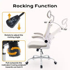 Chaise de bureau ergonomique, chaise de bureau à dossier haut avec hauteur réglable et accoudoirs relevables, chaise de jeu confortable en maille pour le bureau à domicile