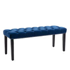 Banc de salle à manger Okak moderne en velours capitonné avec siège rembourré, pouf d'appoint rembourré pour salle à manger, chambre à coucher