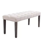 Banc de salle à manger Okak moderne en velours capitonné avec siège rembourré, pouf d'appoint rembourré pour salle à manger, chambre à coucher