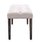 Banc de salle à manger Okak moderne en velours capitonné avec siège rembourré, pouf d'appoint rembourré pour salle à manger, chambre à coucher