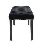 Banc de salle à manger Okak moderne en velours capitonné avec siège rembourré, pouf d'appoint rembourré pour salle à manger, chambre à coucher