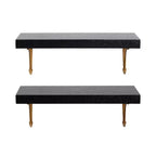 Ensemble de 2 étagères murales flottantes Hatley de Kate and Laurel, noires, 61 cm