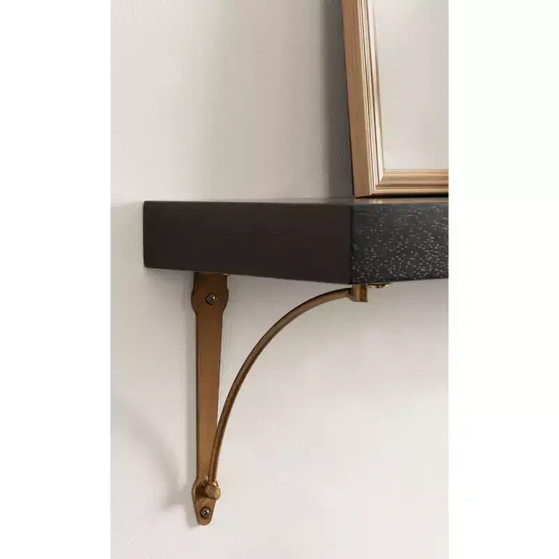 Ensemble de 2 étagères murales flottantes Hatley de Kate and Laurel, noires, 61 cm