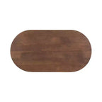 Table basse ovale en bois Kate et Laurel Conan, 38x20x17, marron noyer