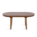 Table basse ovale en bois Kate et Laurel Conan, 38x20x17, marron noyer