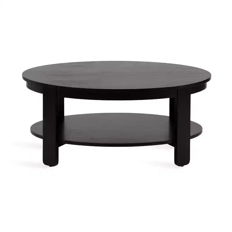 Table basse ovale en bois Foxford de Kate et Laurel, 38x24x18, noire