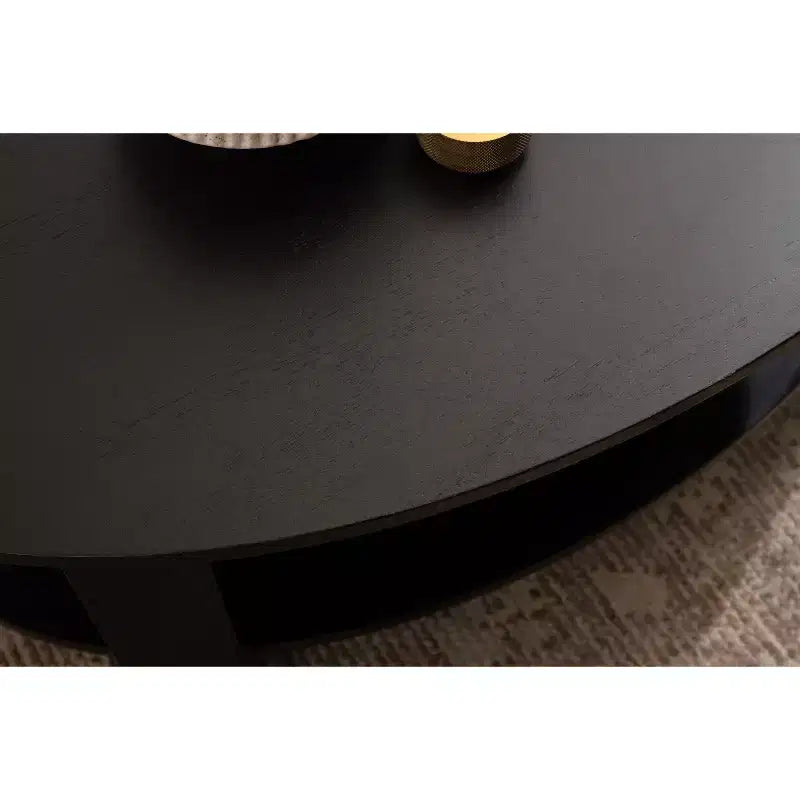 Table basse ovale en bois Foxford de Kate et Laurel, 38x24x18, noire