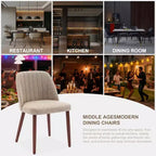 Lot de 2 chaises de salle à manger, chaise d'appoint avec rembourrage confortable et pieds en bois robustes, pour cuisine, salle à manger, restaurant et café
