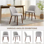 Lot de 2 chaises de salle à manger, chaise d'appoint avec rembourrage confortable et pieds en bois robustes, pour cuisine, salle à manger, restaurant et café