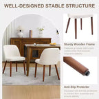 Lot de 2 chaises de salle à manger, chaise d'appoint avec rembourrage confortable et pieds en bois robustes, pour cuisine, salle à manger, restaurant et café