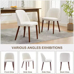 Lot de 2 chaises de salle à manger, chaise d'appoint avec rembourrage confortable et pieds en bois robustes, pour cuisine, salle à manger, restaurant et café