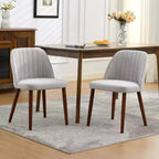 Lot de 2 chaises de salle à manger, chaise d'appoint avec rembourrage confortable et pieds en bois robustes, pour cuisine, salle à manger, restaurant et café