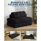 Acekool Canapé-Lit Pliable 3-en-1 avec Oreiller, Chaise Convertible pour Salon, Chambre à Coucher ou Bureau à Domicile, 79x52x8