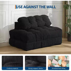 Acekool Canapé-Lit Pliable 3-en-1 avec Oreiller, Chaise Convertible pour Salon, Chambre à Coucher ou Bureau à Domicile, 79x52x8