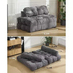 Acekool Canapé-Lit Pliable 3-en-1 avec Oreiller, Chaise Convertible pour Salon, Chambre à Coucher ou Bureau à Domicile, 79x52x8