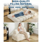 Acekool Canapé-Lit Pliable 3-en-1 avec Oreiller, Chaise Convertible pour Salon, Chambre à Coucher ou Bureau à Domicile, 79x52x8