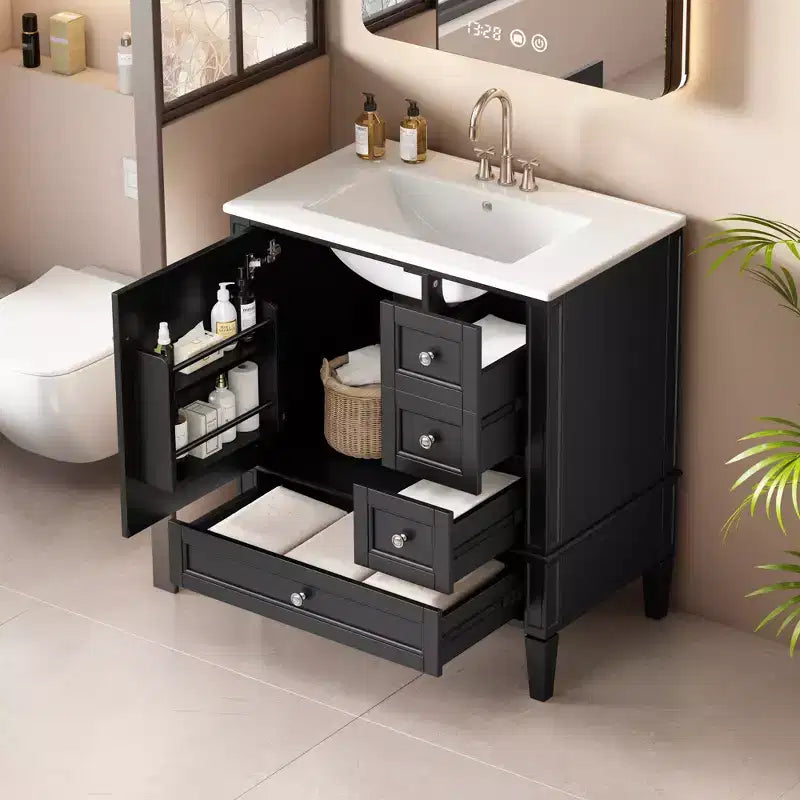 30 Bathroom Vanity Sink Combo, Bathroom Storage Cabinet with Drawers, Single Sink Bathroom Vanity