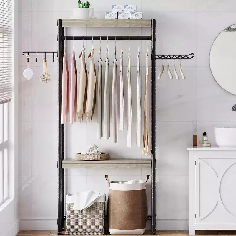 Étagères au-dessus de la machine à laver et du sèche-linge, étagère de comptoir de 30 pouces pour buanderie, étagère de rangement robuste à 5 niveaux avec hauteur réglable pour chambre à coucher