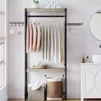 Étagères au-dessus de la machine à laver et du sèche-linge, étagère de comptoir de 30 pouces pour buanderie, étagère de rangement robuste à 5 niveaux avec hauteur réglable pour chambre à coucher