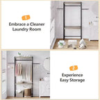 Étagères au-dessus de la machine à laver et du sèche-linge, étagère de comptoir de 30 pouces pour buanderie, étagère de rangement robuste à 5 niveaux avec hauteur réglable pour chambre à coucher
