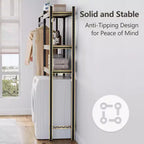 Étagères au-dessus de la machine à laver et du sèche-linge, étagère de comptoir de 30 pouces pour buanderie, étagère de rangement robuste à 5 niveaux avec hauteur réglable pour chambre à coucher