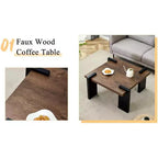 Tables basses, table basse en bois massif, table à thé de table, table basse de ferme, table basse de loisirs